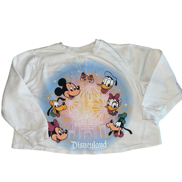 Disney White Sweatshirt with Mickey and Friends - Picture 1 of 5